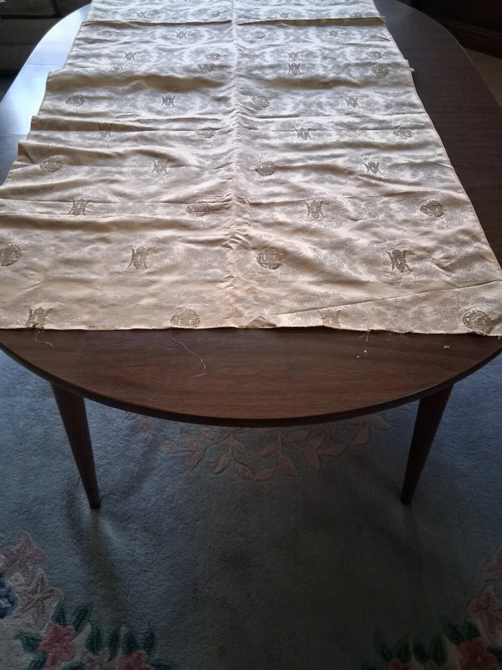Vintage Chinese Silk Brocade Panel • 2.5 Yards x 30”